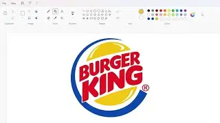 How to draw the Burger King logo using MS Paint | How to draw on your computer