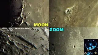MOON ONLINE Telescope Zoom! Luna Місяць через телескоп 1.07.23