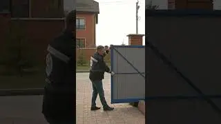 Тизер  на установку уличных откатных ворот