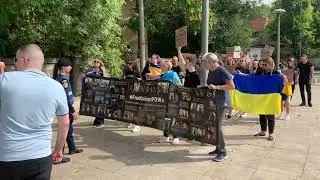 Protest la ambasada rusă pentru eliberarea prizonierilor de război