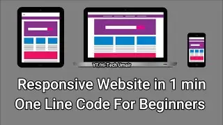 Magic Trick For Make a Website Responsive | One Line Magic Code For Simple HTML Code | HTU