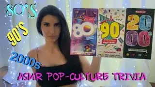ASMR '80s, '90s, and 2000s, Pop-Culture Trivia Cards Questions & Answers (Whispered) ❓⁉️❔