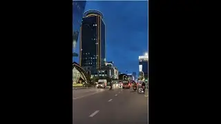 Evening riding motorcycle from work office toward my house