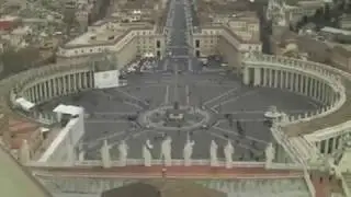 Аrea and residence of the Pope. View from the Basilica of St. Peter.