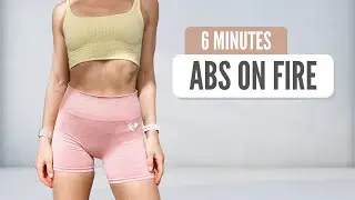 ABS ON FIRE // 6 MIN Workout (No Repeats)