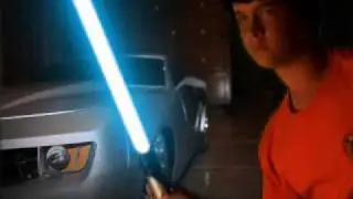 green screen test with lightsaber