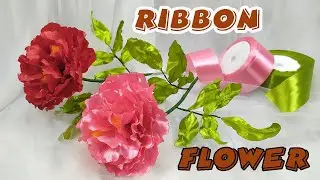 Qq. Handmade - Ribbon Peony Flowers || How To Make Peony Flower From Ribbon
