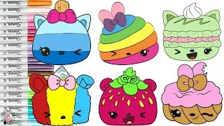Num Noms Coloring Book Compilation Rainbow Pop Tia Tea Time Blue Razz Pop Sadie Seeds Lemony Cola