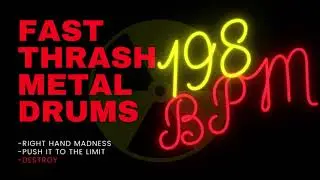 THRASH METAL DRUM TRACK #39| 198 BPM