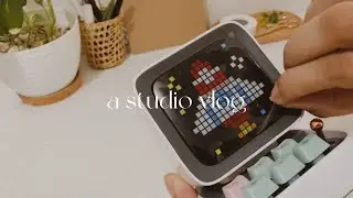 Divoom Ditoo Unboxing, Embroidery and Studio Vlog
