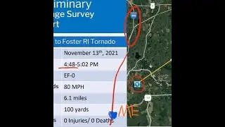 QLCS tornado near-intercept, Plainfield CT 11/13/2021