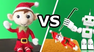 Needle Felting an Elf on the shelf Vs AI