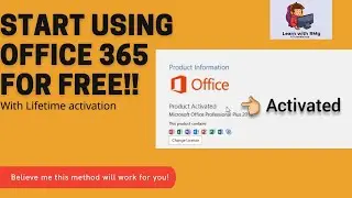 How to Install Microsoft office 16 for FREE | With lifetime activation || Learn With RMg