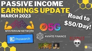 Crypto Passive Income Earnings - April 2023 (Aviate, Helium 5G, Myst)