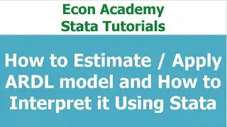 How to Estimate / apply and Interpret ARDL using Stata