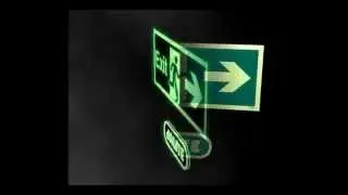 Jalite Double Sided Photoluminescent Exit Sign