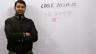 #8. 3-D GEOMETRY ||CLASS 12TH MATHS || SKEW LINES || SHORTEST DISTANCE B/W TWO LINES || RAJEEV SIR