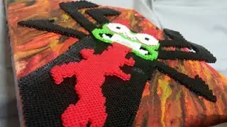 Aku's Glorious Return! Mwahaha! Perler Bead Project