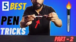 BEST 5 PEN Magic Tricks Revealed 🔥|PART-2 |പേന കൊണ്ട് 5 സൂപ്പർ മാജിക് |Malayalam|Visual Magix