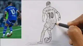 Realistic Neymar Jr. Drawing | Step by Step Pencil Sketch for Beginners