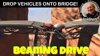 DROPPING VEHICLES ON COLLAPSIBLE BRIDGE! BeamNG Drive (No Commentary)