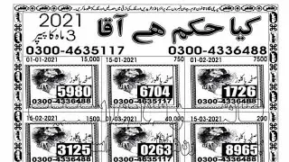 Prize Bond New Vip Guess Paper Bond:15000 City:Muzafar Abad 04-01-2021 | Prize Bond Guess Paper