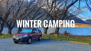 Winter Car Camping and Hiking in the Snow