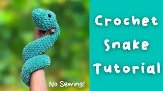 Crochet Snake Tutorial - Free Crochet Pattern: How to crochet a snake