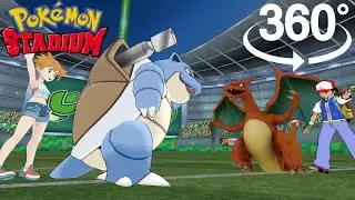 Pokemon Stadium! - 360° Video ! - (The First 3D VR Game Battle Experience!)