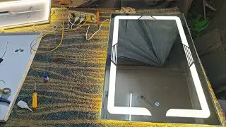 mirror glass led touch sensor installation||3 लाइटिंग सेंसर मिरर गिलास बनाना सीखें||surat