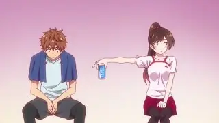 Kasuya and Mizuhara Indirect kiss in drink can😍