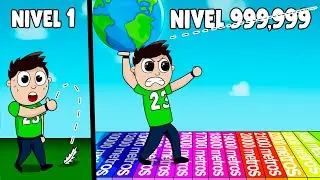 ROBLOX pero CADA SEGUNDO LANZAMOS un OBJETO MAS GRANDE !!