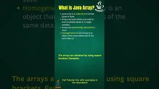 Java Arrays in 15 Seconds? 