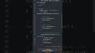 Creating Video player using Html, css and JavaScript #code #html #python #coding #css #javascript