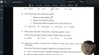 2021 O level Chem P1 Q8