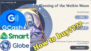 How to buy Blessing of the welkin moon using load/gcash in genshin impact