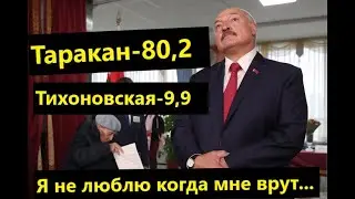 Выборы в Беларуси.  Я не люблю когда мне врут......
