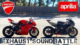 Ducati Panigale V4 VS Aprilia RSV4 | Exhaust Sound Comparison