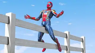 GTA 5 IRON SPIDERMAN Epic Ragdoll, Fails Ep. 15 (Ragdolls Physics)
