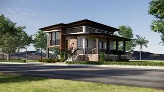 10x11m Modern 1.5-Storey House Design