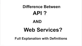 What is an API | API vs Web service | in Hindi