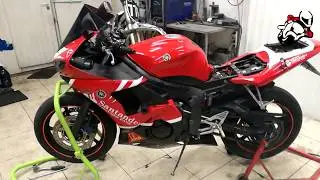 Yamaha YZF-R6 Снятие переднего колеса