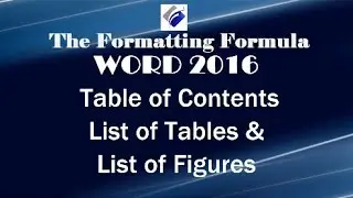Word 2016   Table of Contents   List of Tables   List of Figures