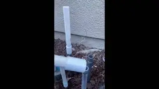 Removing water from sprinkler pipe #shorts
