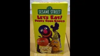 Opening to Sesame Street: Let's Eat! Funny Food Songs 1999 VHS (Damaged Tape)