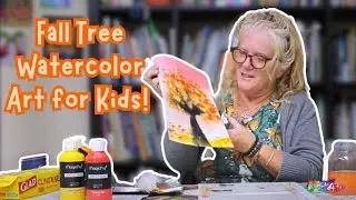 Fall Tree Watercolor Art for Kids