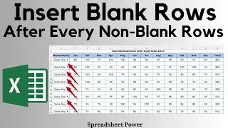 How to Insert Blank Rows After Every Row in Excel