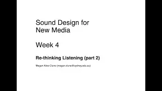 Re-thinking Listening - 2/2