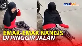 Viral, Ditinggal Suami, Emak-emak Menangis Dipinggir Jalan