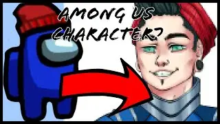 AMONG US CHARACTER TO ANIME?!! AMONG US BLUE